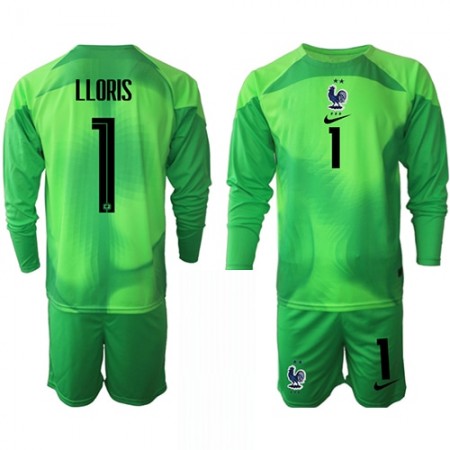 Frankrike Hugo Lloris 1 Matchtröjor Målvakt Barn Borta Fotbollströja VM 2022 Långärmad Frankrike Hugo Lloris 1 Matchtröjor Målvakt Barn Borta Fotbollströja VM 2022 Långärmad